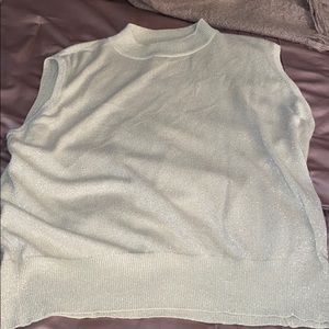 Sleeve less shimmer gold shirt